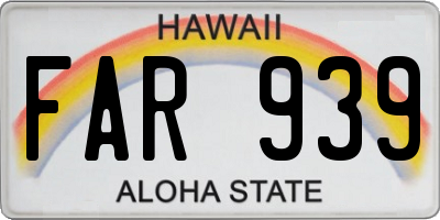 HI license plate FAR939