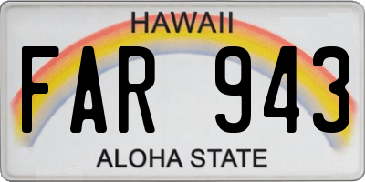 HI license plate FAR943
