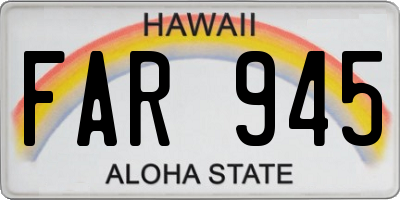 HI license plate FAR945