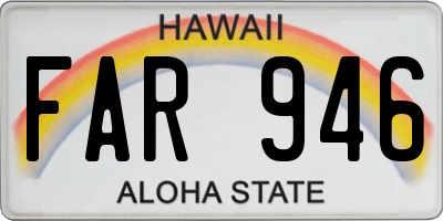 HI license plate FAR946