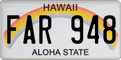 HI license plate FAR948