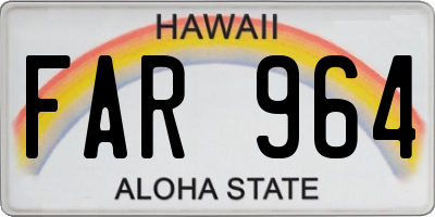 HI license plate FAR964