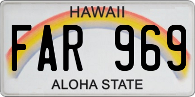 HI license plate FAR969