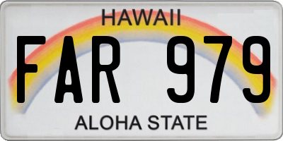 HI license plate FAR979