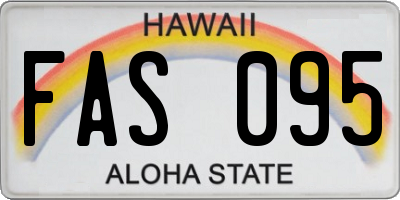 HI license plate FAS095