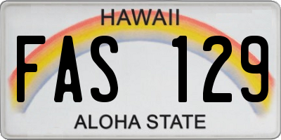 HI license plate FAS129