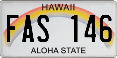 HI license plate FAS146