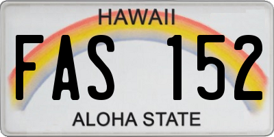HI license plate FAS152