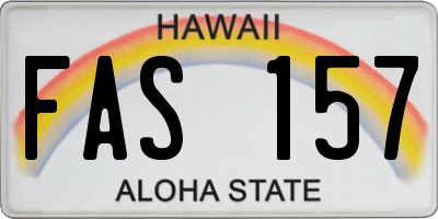 HI license plate FAS157