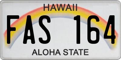 HI license plate FAS164