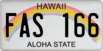 HI license plate FAS166