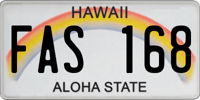 HI license plate FAS168