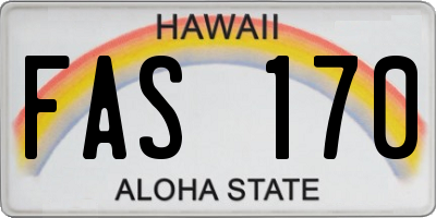 HI license plate FAS170