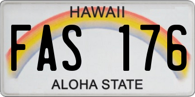 HI license plate FAS176