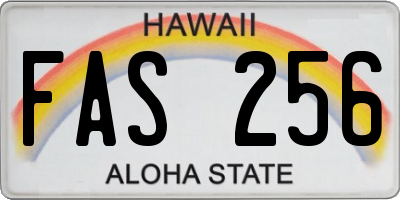 HI license plate FAS256
