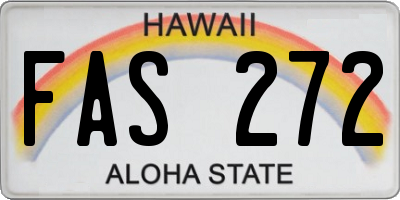 HI license plate FAS272