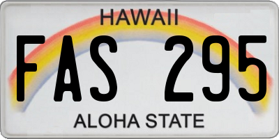 HI license plate FAS295