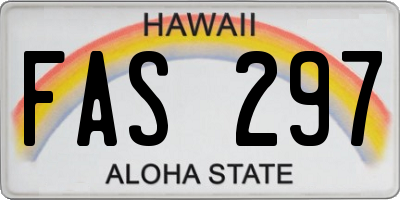 HI license plate FAS297