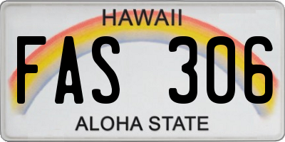 HI license plate FAS306