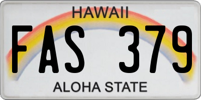 HI license plate FAS379