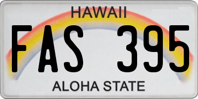 HI license plate FAS395