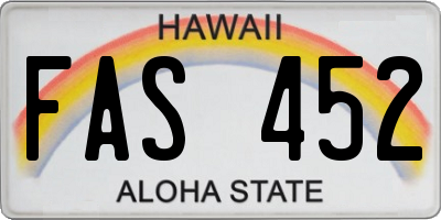 HI license plate FAS452