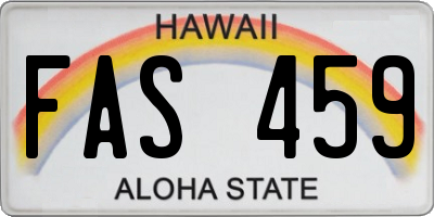 HI license plate FAS459