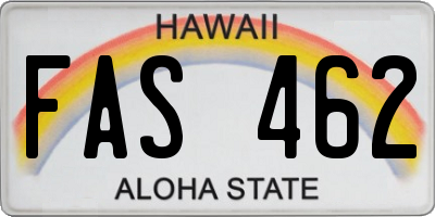 HI license plate FAS462
