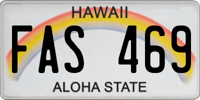 HI license plate FAS469
