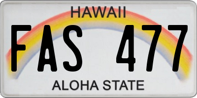 HI license plate FAS477