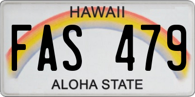HI license plate FAS479
