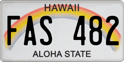 HI license plate FAS482