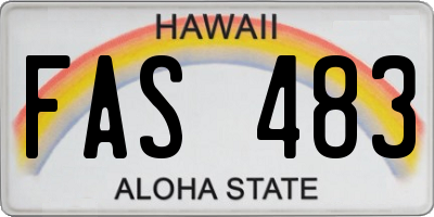 HI license plate FAS483