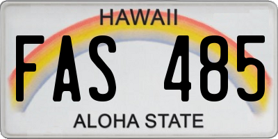 HI license plate FAS485