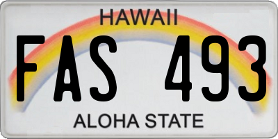 HI license plate FAS493