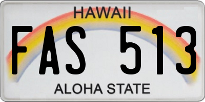 HI license plate FAS513