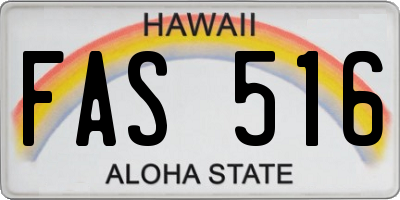HI license plate FAS516