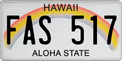 HI license plate FAS517