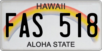 HI license plate FAS518