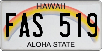 HI license plate FAS519
