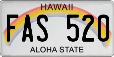 HI license plate FAS520