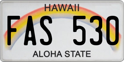 HI license plate FAS530