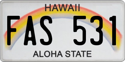 HI license plate FAS531