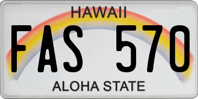 HI license plate FAS570