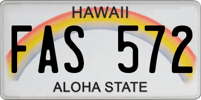 HI license plate FAS572