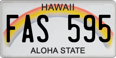 HI license plate FAS595