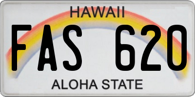 HI license plate FAS620