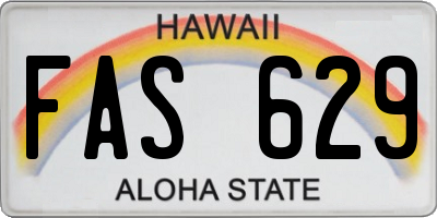 HI license plate FAS629