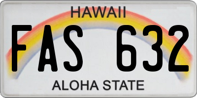 HI license plate FAS632