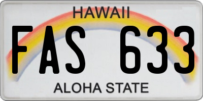HI license plate FAS633